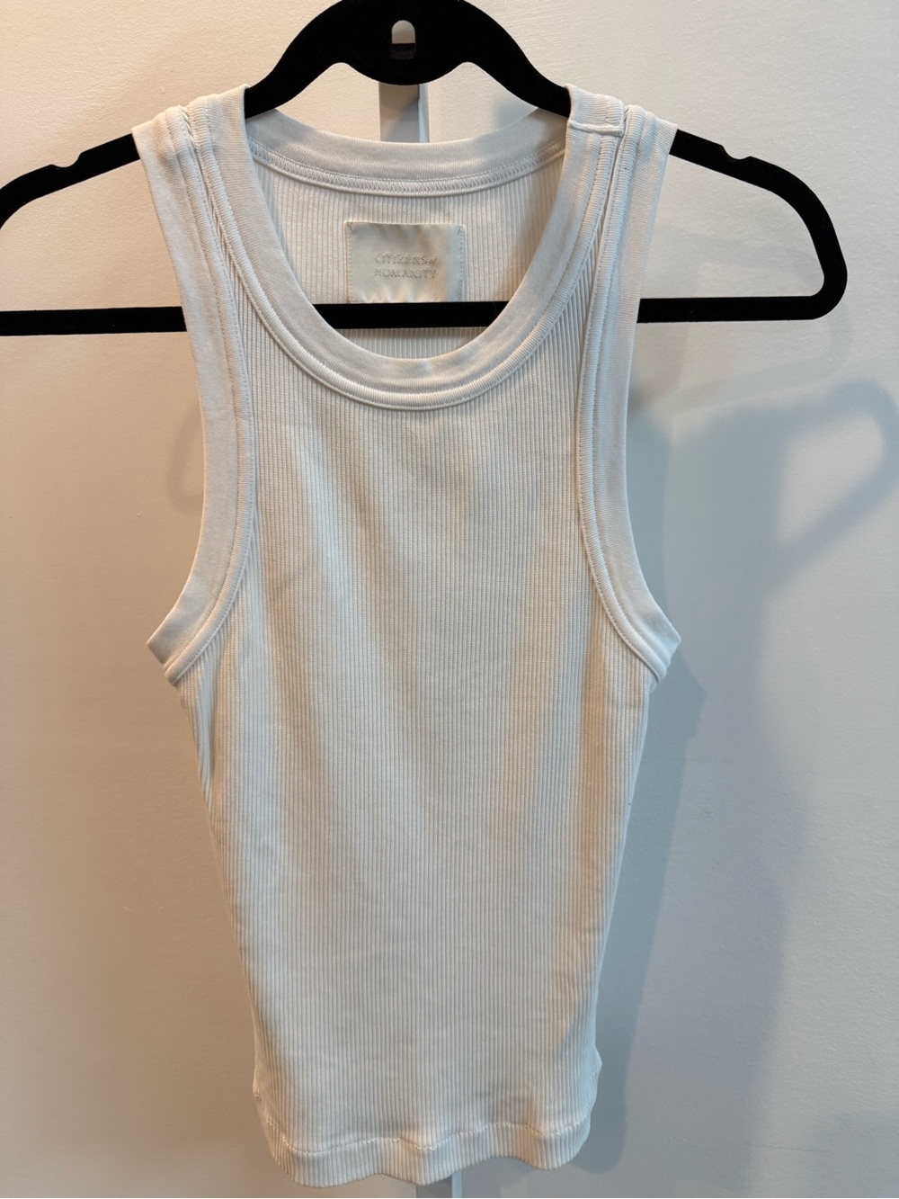 White Ribbed Tank Top - Everlane